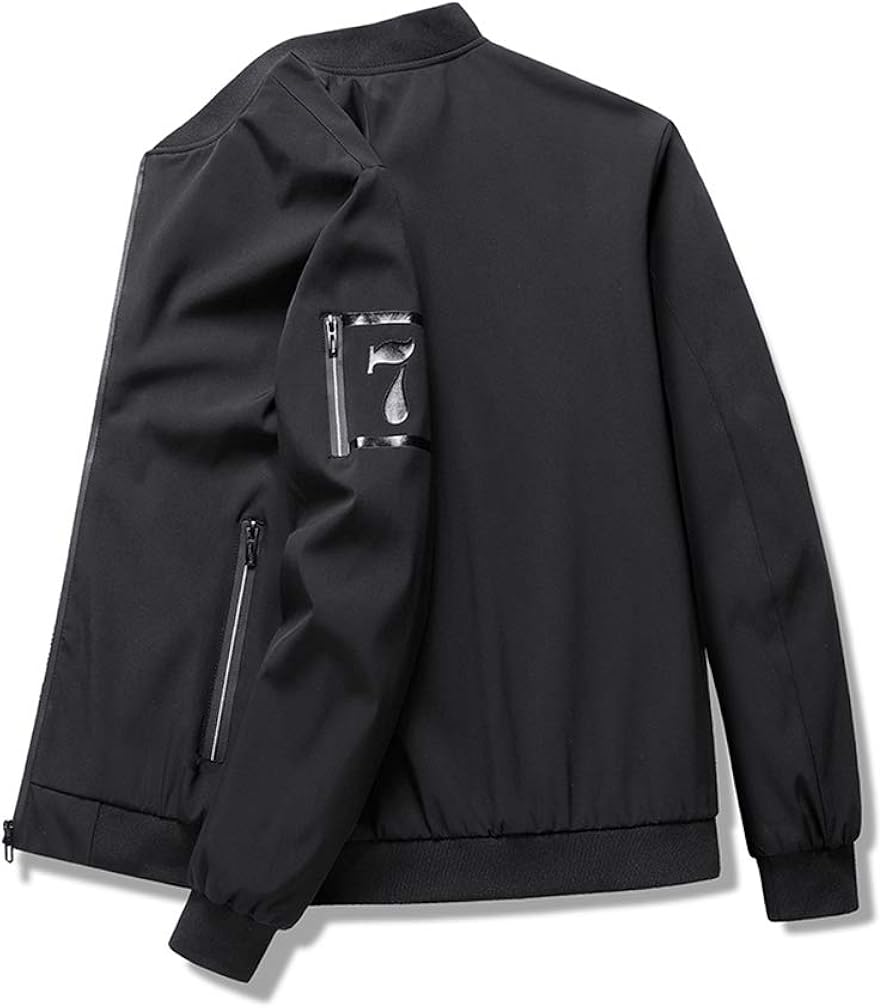 Litteking Men's Lightweight Bomber Jacket Casual Softshell Coat Zipper Sportwear Windbreaker Flight Jacket at  Men’s Clothing store