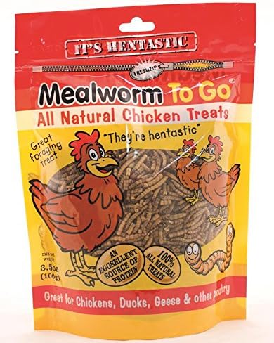 084103 Hentastic Mealworm to Go Chicken Treats, 3.5 oz