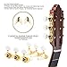 DJ405GK-A2W TENOR Classical Guitar Tuners, Tuning Key Pegs/Machine Heads for Classical or Flamenco Guitar with Gold and Black Finish and Pearl Colored Buttons.