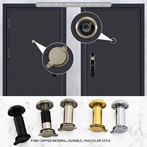 Safety Door Viewer Peephole Eyes – Door Eyehole 220 Degrees Wide HD Field of View, Mounting Hole Diameter 0.55”, for 1.34\