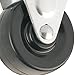 Heavy Duty Rubber Caster Wheel with Rigid Non-Swivel Top Plate - 2-Inch - 125 lb. Load Capacity