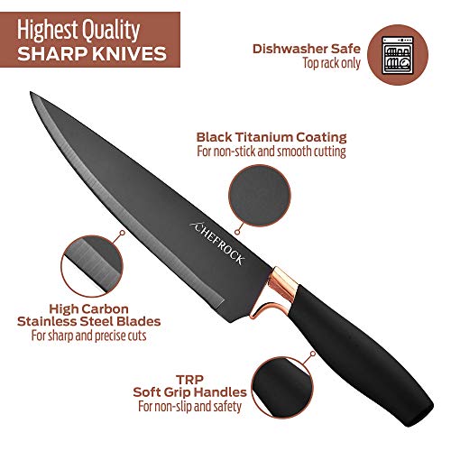 22 Piece Set of Kitchen Knives Includes Steak Knife Set With Sheath