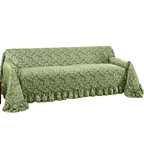 Collections Etc Leaf Design Furniture Protector Throw Cover with