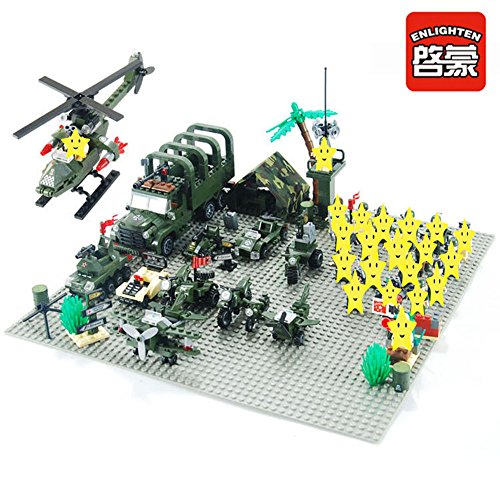 Enlighten Land Force D Air Force Army Building Block Set 3D Construction Brick Toys Educational Block, 761 Pieces