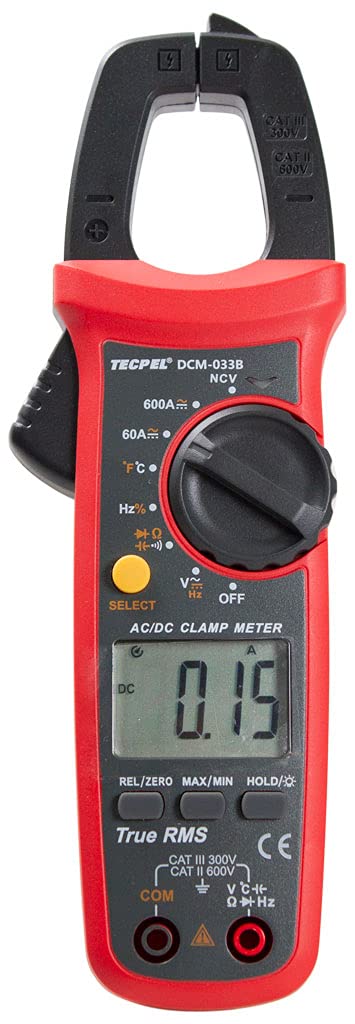 TECPEL DCM-033B 6000 Count Digital Clamp Meter (ACA/ACV/DCA/DCV)