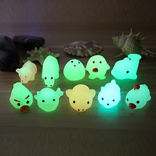 Fanty Tech Cute Luminous Mochi Squishy Animal Squeeze Rising Healing Fun Kids Kawaii Toy Stress Reliever Decor