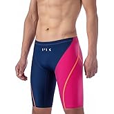 MY KILOMETRE Men’s Swim Jammer Hydrophobic Woven Fabric Compression Swimwear Chlorine Resistant for Training & Racing