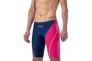 MY KILOMETRE Men’s Swim Jammer Hydrophobic Woven Fabric Compression Swimwear Chlorine Resistant for Training & Racing