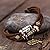 Winter's Secret Retro Brown Leather Rope Handmade Ceramic Elephant Pendant Adjustable Bell Bracelet