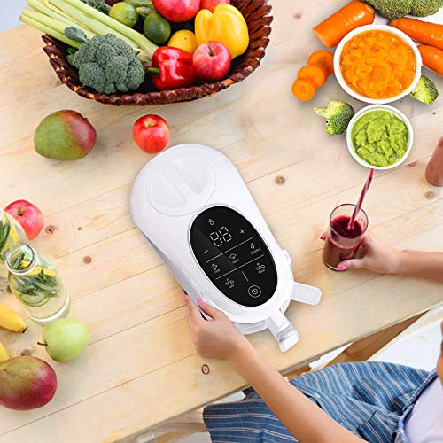 TCBunny Baby Food Maker Processor | 7 in 1 Meal Station with Steam Cooker, Blender, Chopper, Defroster, Reheater, Disinfector, Auto Cleaning Function, 20 Oz Tritan Stirring Cup, White
