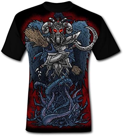 Fallen Angel Men's T-Shirt Short Sleeve Weird Tee Shirt Sports Tshirt for Men L