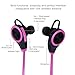 Fetta Bluetooth V4.1 Headphones Wireless Sport Headphones Stereo In-Ear Noise Cancelling Sweatproof Headphones with Mic for iPhone 6S Samsung Note LG HTC Sony iPad And Other Android Devices (Pink)