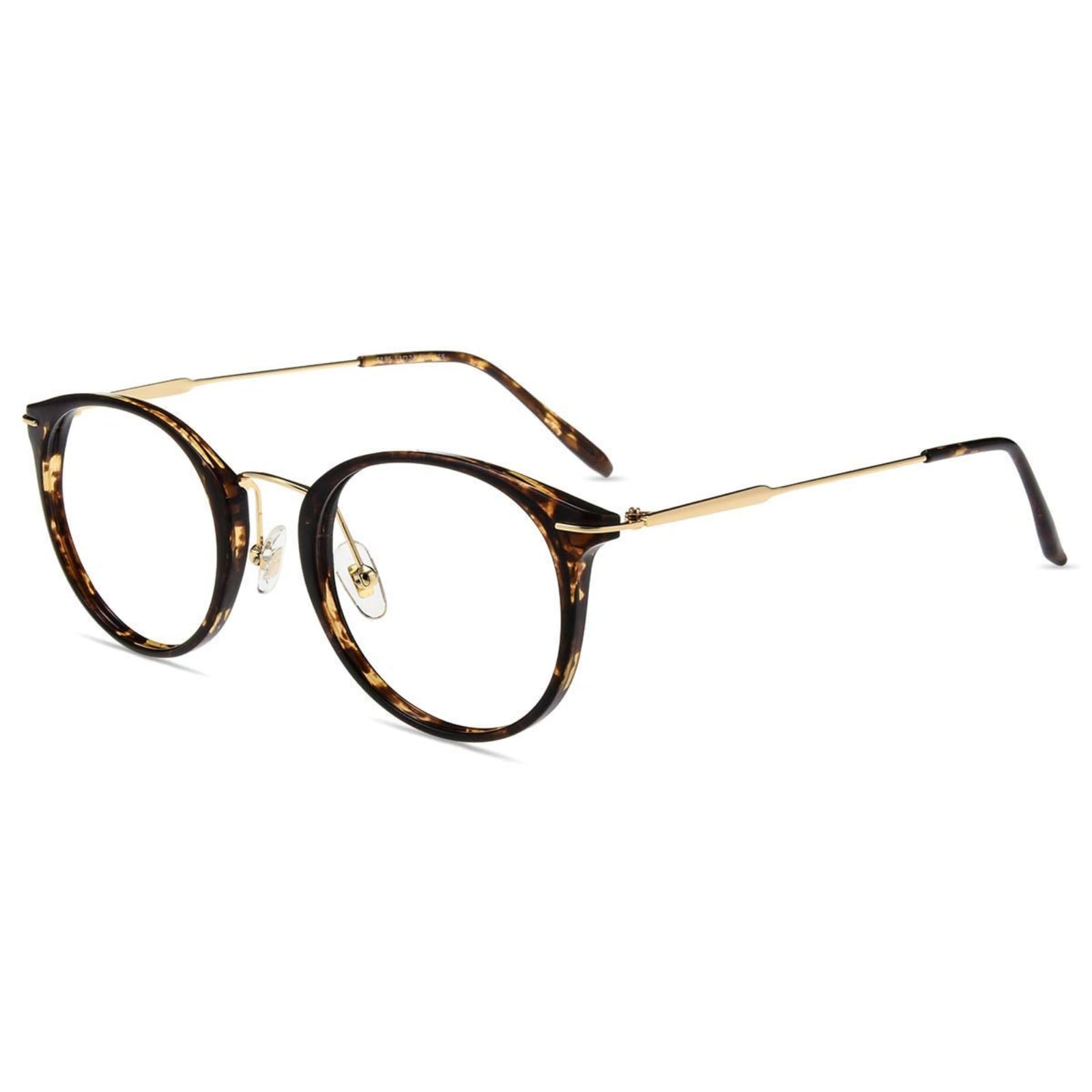 Firmoo Blue Light Blocking Glasses Women Men, Vintage Round Tortoiseshell Glasses for Computer Glare, Blue Light Screen Glasses