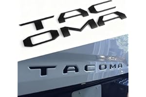 Tailgate Insert Letters Compatible with Tacoma 2024 2025 3D Raised Emblem Decals with Strong Adhesive Accessories (Matte Blac