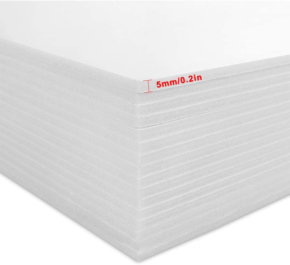 16 xA3 Foam Board White 5mm Polystyrene White Foam Boards Acid Free