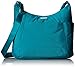 Baggallini Teal Hobo Tote - Lightweight, Water-Resistant Nylon Organizational Travel Bag with Adjustable Crossbody Strap