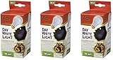 (3 Pack) Zilla Reptile Terrarium Heat Lamps Incandescent Bulb, Day White, 100W