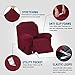 H.VERSAILTEX Super Stretch Recliner Cover Recliner Couch Covers Recliner Chair Cover Form Fitted Non Slip Reclining Slipcovers for Standard Large Recliner, Soft Thick (1 Pack, Burgundy Red)