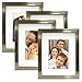 MCS 8X10 Gallery Picture Frame Matted to Display 5X7 Pictures Glass Front (Champagne) 4 Pack
