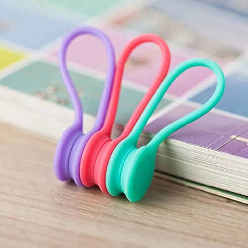 QICI Strong Magnetic Twist Ties,Winder Cable Organizer,Unique Fidget Cable Management,16 Pack Multi Color - Thumbnail 2