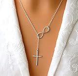 Beancase(TM) Fashion silver infinity Cross Shape Pendant Necklace(1 Pc)