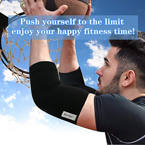 image for BenKen 1 PC Elastic Elbow Support,Breathable Relief Tendonitis Pain Pr