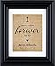 4th anniversary gifts, silk anniversary print, 4 Year down forever to go, gift for him, Gift for her, Anniversary Burlap print -1L (Frame not Included)