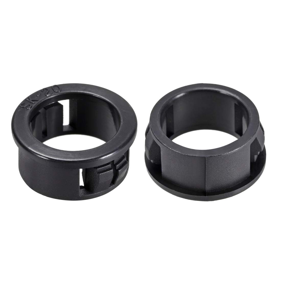 sourcingmap 20mm Mounted Dia Snap in Cable Hose Bushing Grommet Protector Black 100pcs