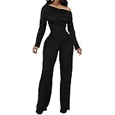 SeNight Women Casual 2 Piece Outfits Sexy Long Sleeve Sweatsuit Jogging Long Pants Sets Tracksuit with Pockets