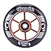 GRAVITI One Pair 100mm Pro Stunt Scooter Wheels with ABEC-9 Bearings CNC Metal Core (2pcs) (Orange)