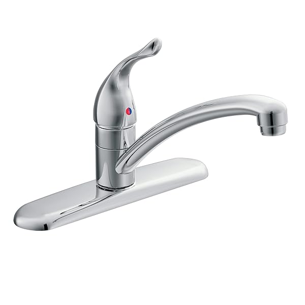 MOEN CHATEAU CHROME ONE-HANDLE LOW ARC KITCHEN FAUCET...