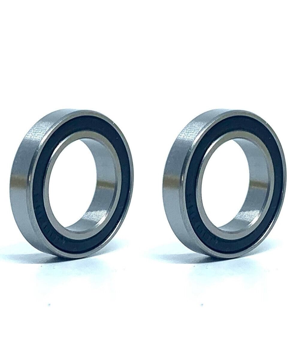 6800 2RS Cartridge Bearings, Size 10x19x5mm Chrome Steel Sealed with Grease, 6800 Cart Full Balls Bearing for Bike Hubs Pivot, (Pack of 2Pcs)