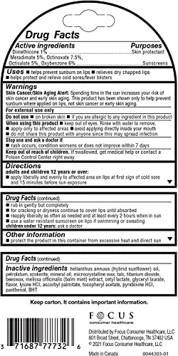 Herpecin L Lip Balm Stick with SPF30 and Lysine; Protects & Treats Cold Sores & Fever Blisters, Chapped Lips, 0.1oz - 2 Pack