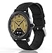 Hybrid Smart Watch-InClock Stainless Steel with Leather Strap, (OLED Auto Calibration, Heart Rate, Pedometer, Sleep and Blood Pressure Monitor, Fitness Tracker) Bluetooth Smartwatch (Black)