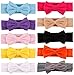 Qandsweet Baby Girl's Stretch Lace Headbands Fits Baby, Toddler, Child (Bows of 10 Pack)