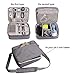 Electronics Organizer Travel Cable Cord Bag Accessories Gadget Gear Storage Cases for 10.5 Inch Tablet Large with Shoulder Strap (Light Gray)