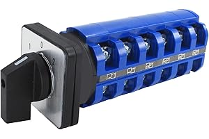 EDINSTRY 1Pcs Universal Changeover Selector Switch, Power Transfer Switch, 3 Positions 24 Terminals, LW26-63/6 380V 63A Motor, Water Pump Generators, Rotary Cam Selector