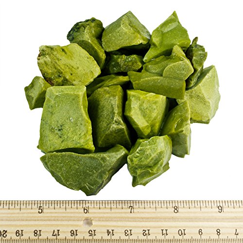1 lb Bulk Green Opal Rough from Madagascar - Large 1" Natural Raw Stones & Fountain Rocks for Tumbling, Cabbing, Polishing, Wire Wrapping, Wicca & Reiki Crystal Healing