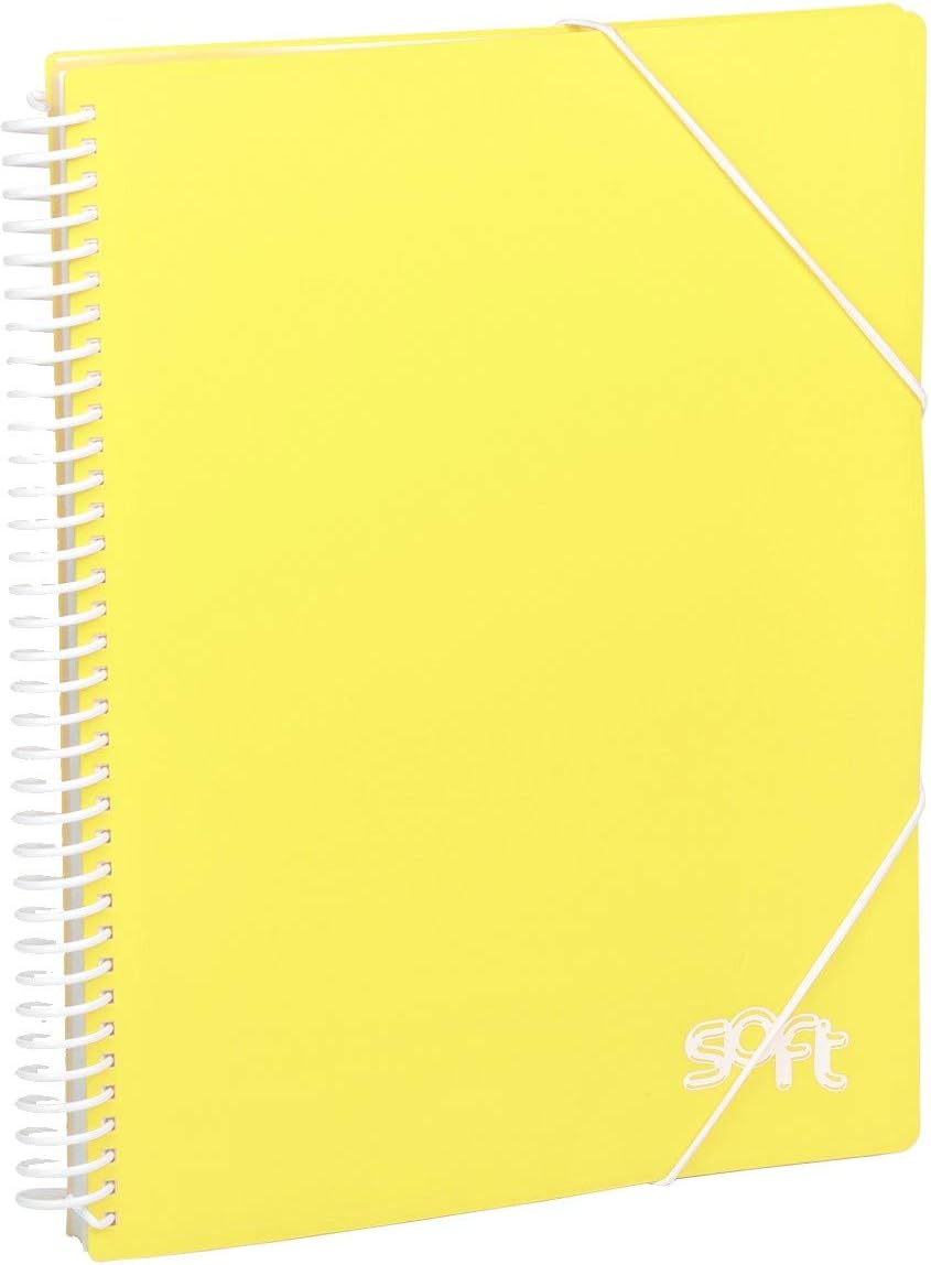 Carchivo 30Pocket Spiral Binder Soft Series, Yellow BigaMart