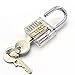 Jmkcoz Professional Lock Pick Set Transparent Visible Cutaway of Padlocks Locksmith Training Practice Lock Trainer Lock with 2 keys