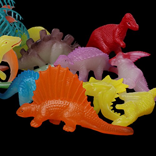 JAGENIE 12pcs Glow in The Dark Luminous Jurassic Dinosaur Toy Model Toys Kids GiftChristmas New Year Gift,1 pc, Random Delivery - Thumbnail 4