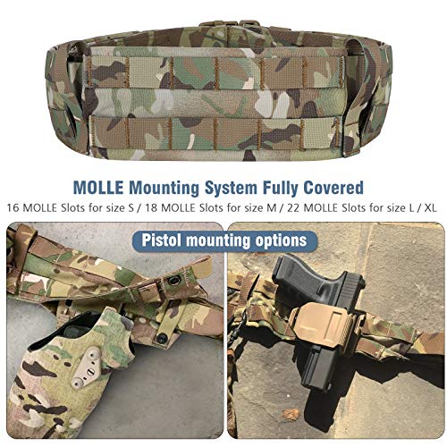 PETAC GEAR Tactical Gun Belt Low Profile Battle Belts Men's Modular