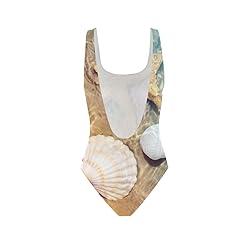 Women's Swimsuits - Starfish and Seashell On The