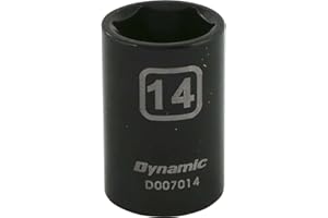 Dynamic Tools 3/8-Inch Drive 6 Point Metric, 14-Millimeter Standard Length, Impact Socket