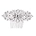 SEPBRIDALS Crystal Rhinestone Bride Wedding Hair Comb Pins Side Comb Accessories Jewelry GT4381 (Silver)