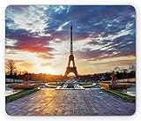 Ambesonne Eiffel Tower Mouse Pad, Parisian Landmark