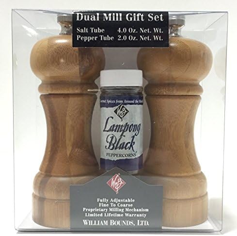William Bounds Bamboo Mill and Shaker Set, 5 inch - 1 each.