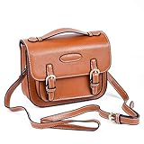 Sunmns Retro Vintage Style PU Leather Case Bag with Shoulder Strap for Fujifilm Instax Mini 8/ 8+/ 70/ 50/ 7s/ 26+/ 90/ 25 Film Camera, Polaroid ZIP/ Z2300/ Snap
