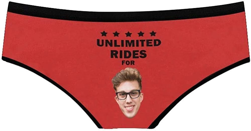 Custom Face Underwear for Women，Personalized Face Underwear Printed with Husband Boyfriend Photo