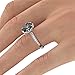 14K White Gold 3.50 CTW Black Diamond Ring with Diamonds Flower Vintage Halo